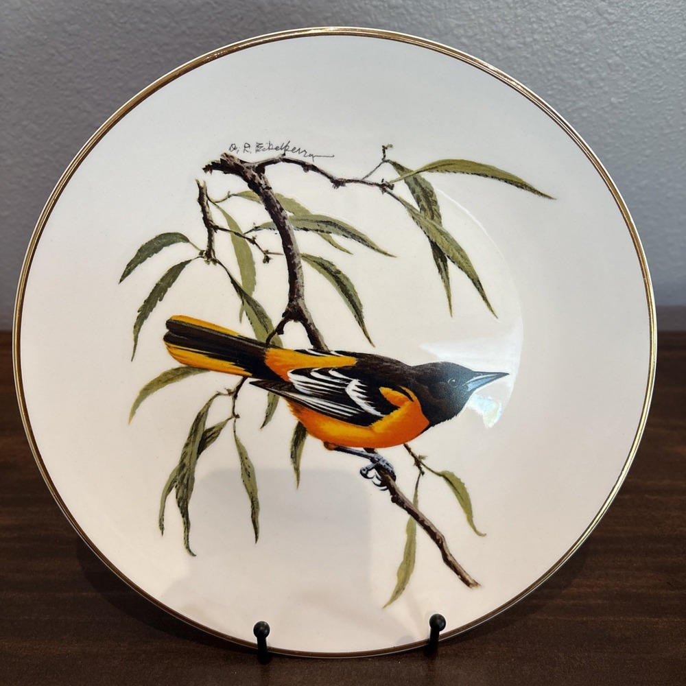 AVON Oriole North American Songbird Decorative Plate Don Eckelberry 10.25"